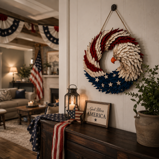 Patriotic Eagle Wreath