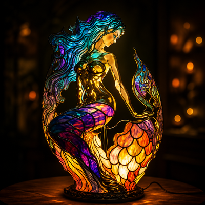 Stained Glass Animal Table Lamp