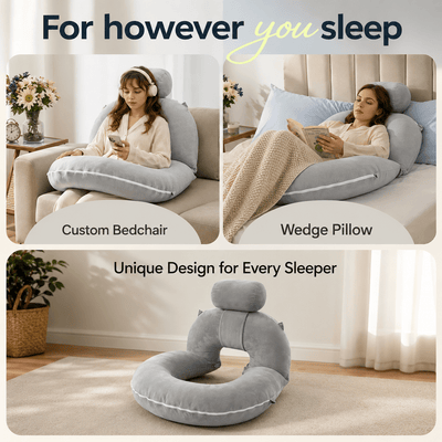 U-Shaped Reading Pillow for Bed
