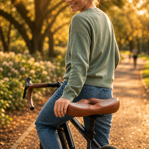 Ergonomic Noseless Bike Saddle