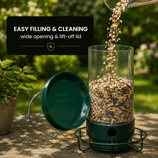 Squirrel Proof Bird Feeder with Spinning Perch