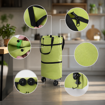 Foldable Shopping Bag with Wheels