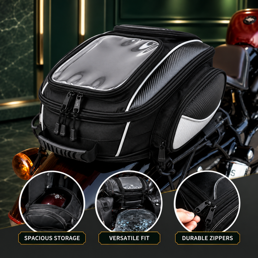 Expandable Motorcycle Tail Bag
