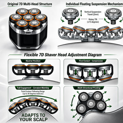 7-Head Electric Shaver