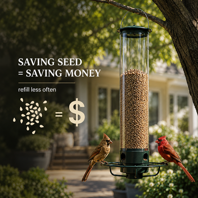 Squirrel Proof Bird Feeder with Spinning Perch