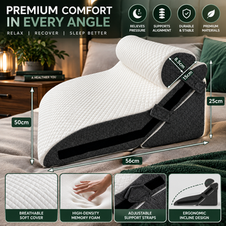 3-Piece Adjustable Wedge Pillow System
