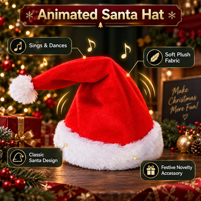 Singing Dancing Santa Hat