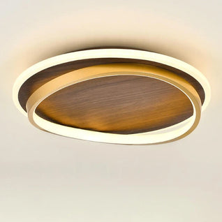 Walnut Grain LED Ceiling Light