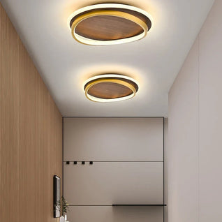 Walnut Grain LED Ceiling Light