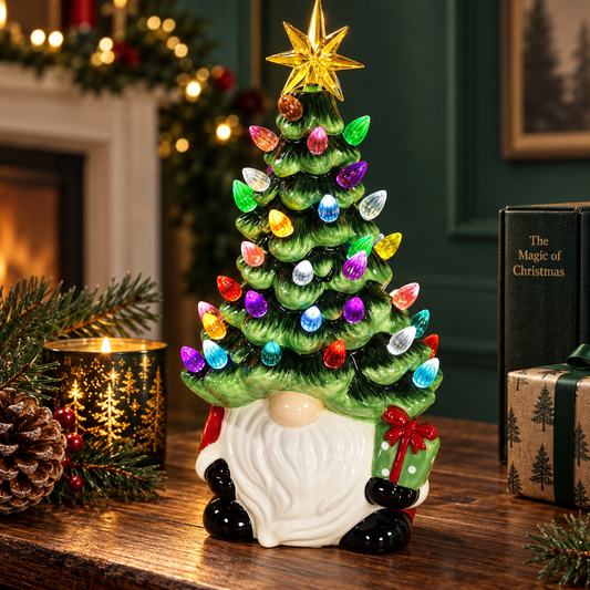 Gnome Lighted Christmas Tree