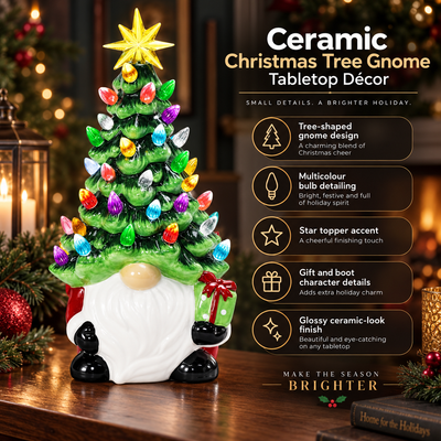 Gnome Lighted Christmas Tree