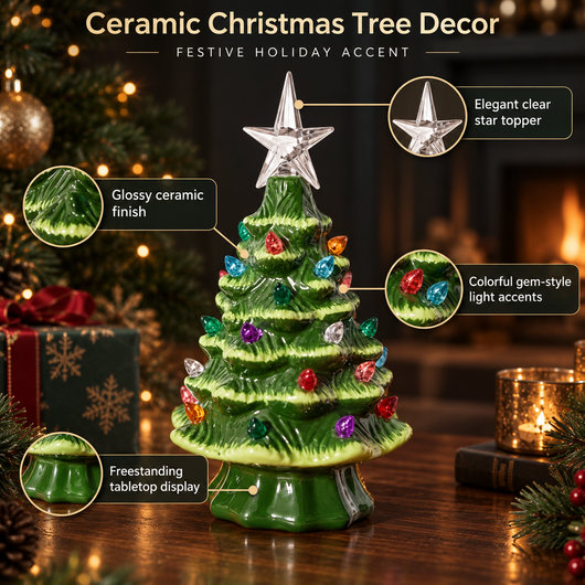 Lighted Ceramic Christmas Tree