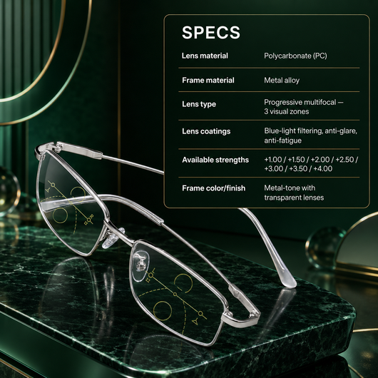 Progressive Multifocal Reading Glasses
