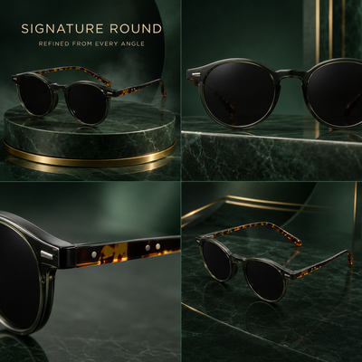 Round Tortoiseshell Sunglasses