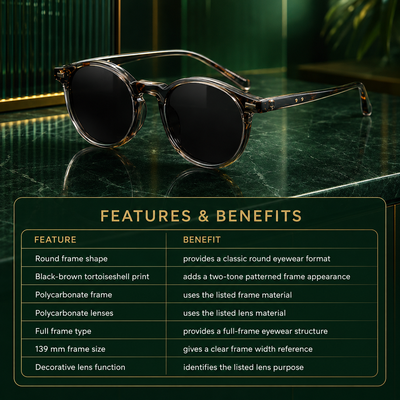 Round Tortoiseshell Sunglasses