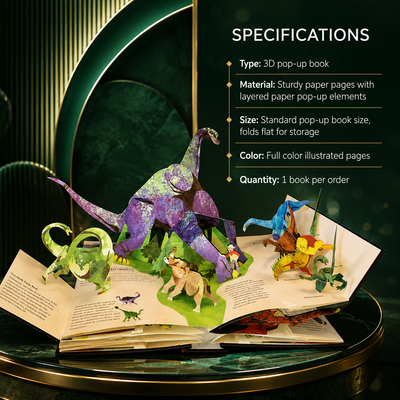 3D Dinosaur Pop-Up Book