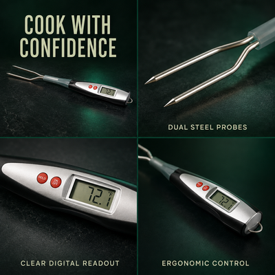 Digital BBQ Meat Thermometer Fork