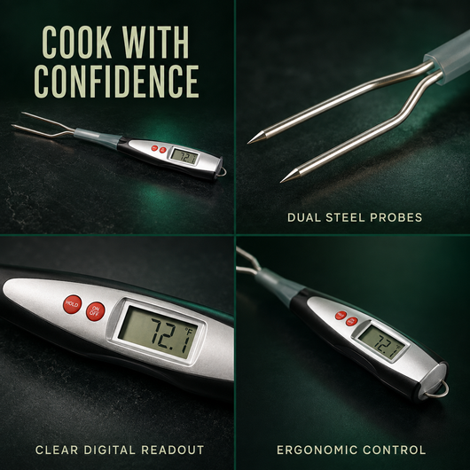 Digital BBQ Meat Thermometer Fork