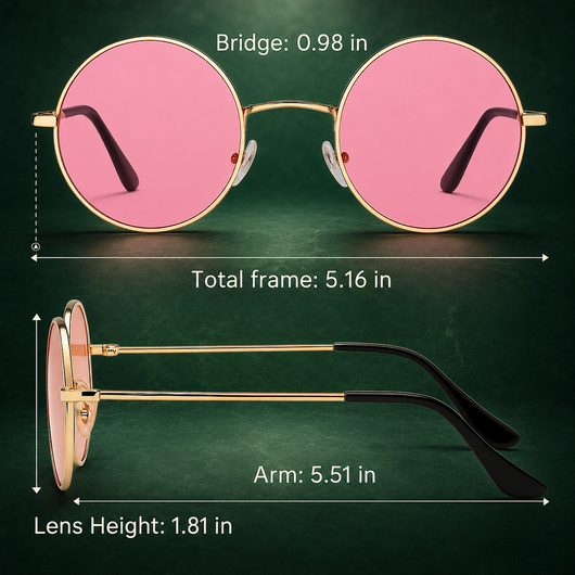 Retro Round Polarized Sunglasses