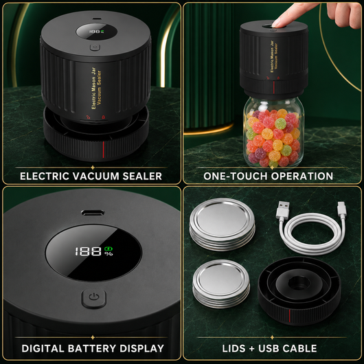 Electric Mason Jar Vacuum Sealer Kit