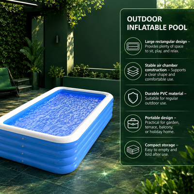 Large Rectangular Inflatable Pool