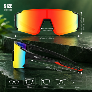 Wide Lens Cycling Sunglasses