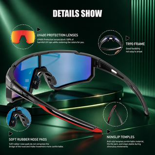Wide Lens Cycling Sunglasses
