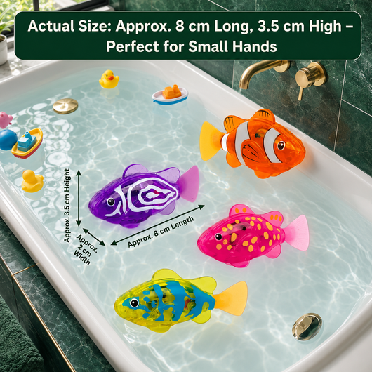 LED Swimming Fish Bath Toy