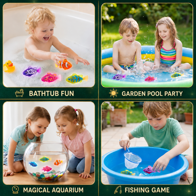 LED Swimming Fish Bath Toy