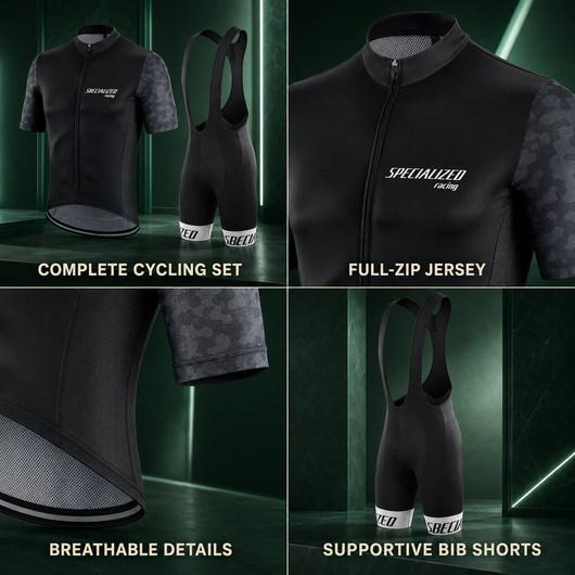 Men's Cycling Jersey & Bib Shorts Set