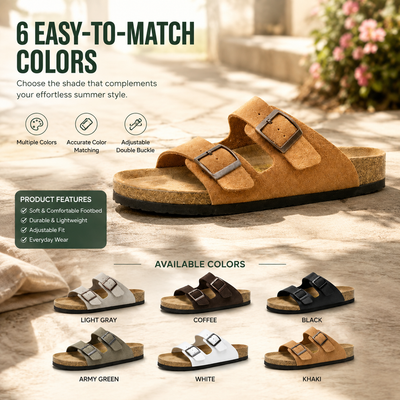Adjustable Two-Strap Comfort Sandals