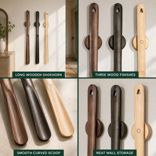 Long Handle Wood Shoehorn
