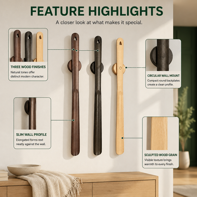 Long Handle Wood Shoehorn