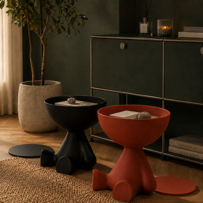Ylix Round Pedestal Side Table