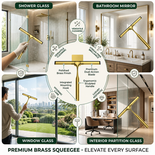 Brass Finish Shower Squeegee