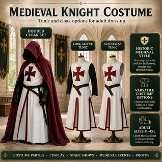 Medieval Knight Costume Cloak