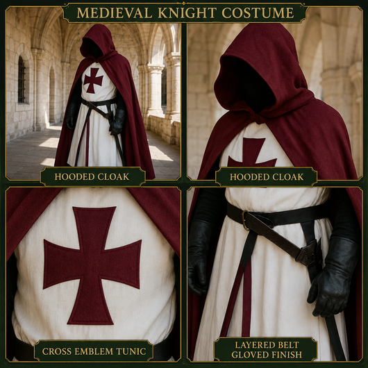 Medieval Knight Costume Cloak