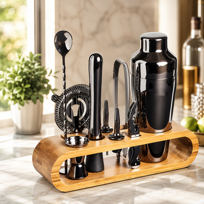 10-Piece Bamboo Cocktail Kit