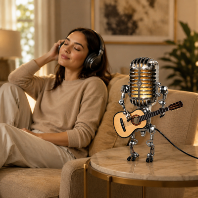 Robot Guitar Table Lamp