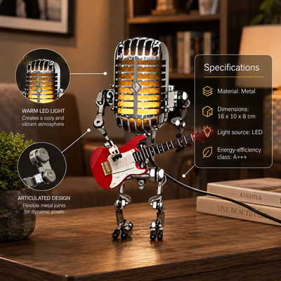 Robot Guitar Table Lamp