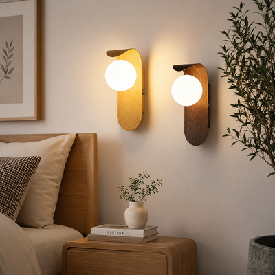 Nordic Wood LED Wall Sconce