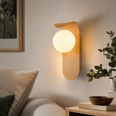 Nordic Wood LED Wall Sconce
