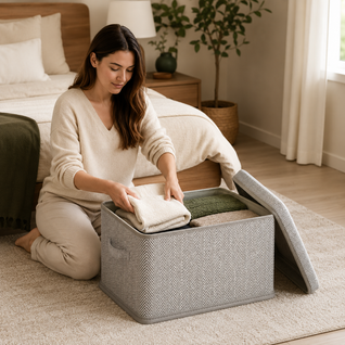 Foldable Storage Box with Lid