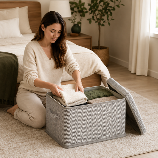 Foldable Storage Box with Lid