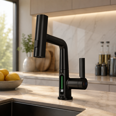 Temperature Display Kitchen Faucet