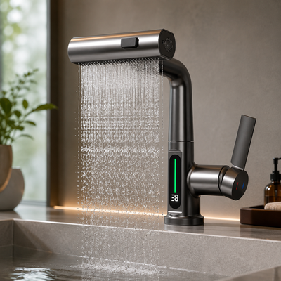 Temperature Display Kitchen Faucet