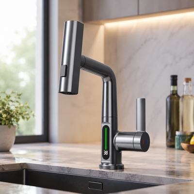 Temperature Display Kitchen Faucet