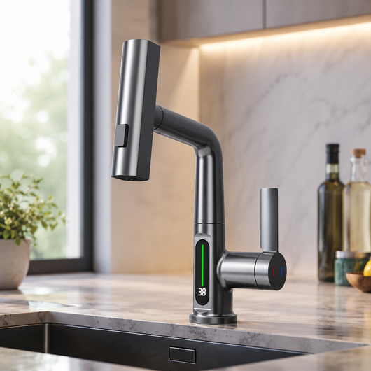 Temperature Display Kitchen Faucet