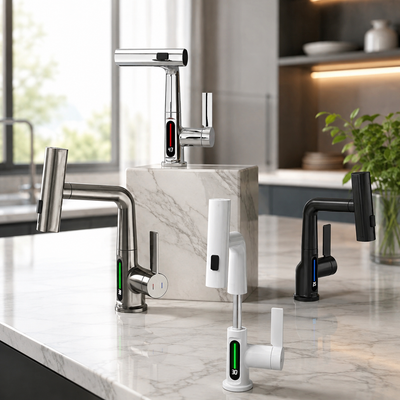 Temperature Display Kitchen Faucet