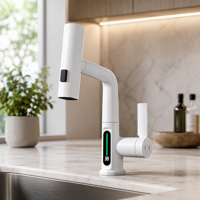 Temperature Display Kitchen Faucet